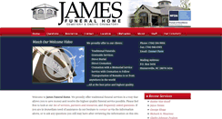Desktop Screenshot of jamesfuneralhomelkn.com