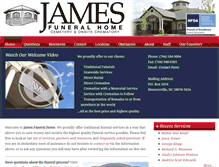 Tablet Screenshot of jamesfuneralhomelkn.com